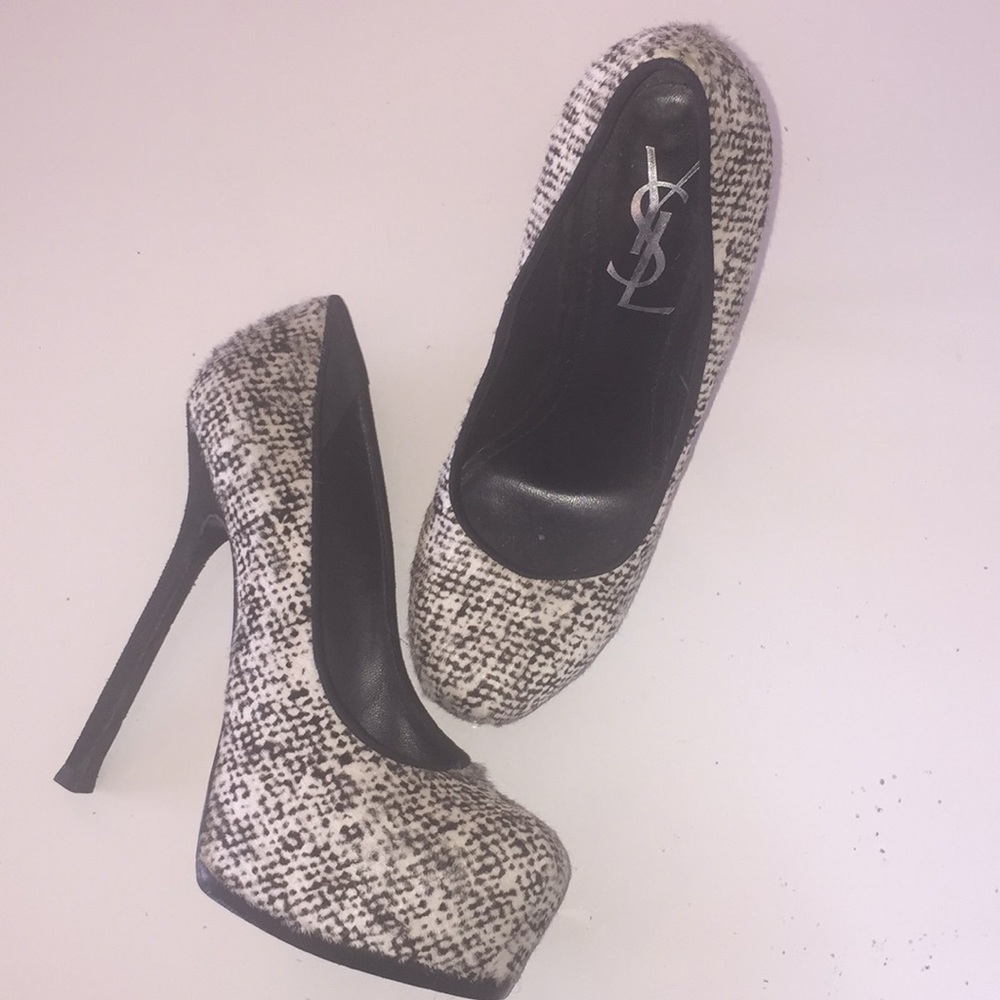 YSL High Heel Pony Tail Shoes